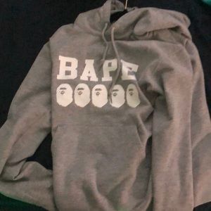 Grey Bape hoodie size large (men’s)